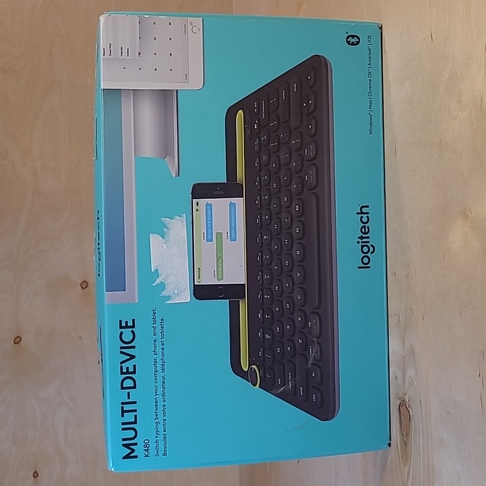 Logitech K480 Wireless Multi-Device Keyboard, Bluetooth, Black
